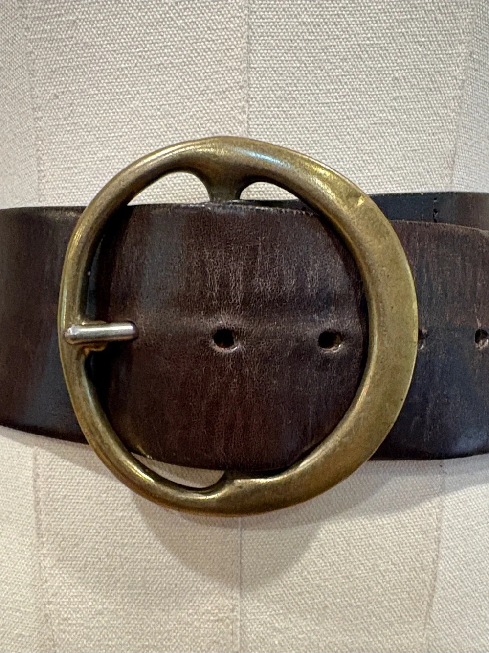 Vintage Polo Ralph Lauren Equestrian Wide Leather Belt Made in Italy